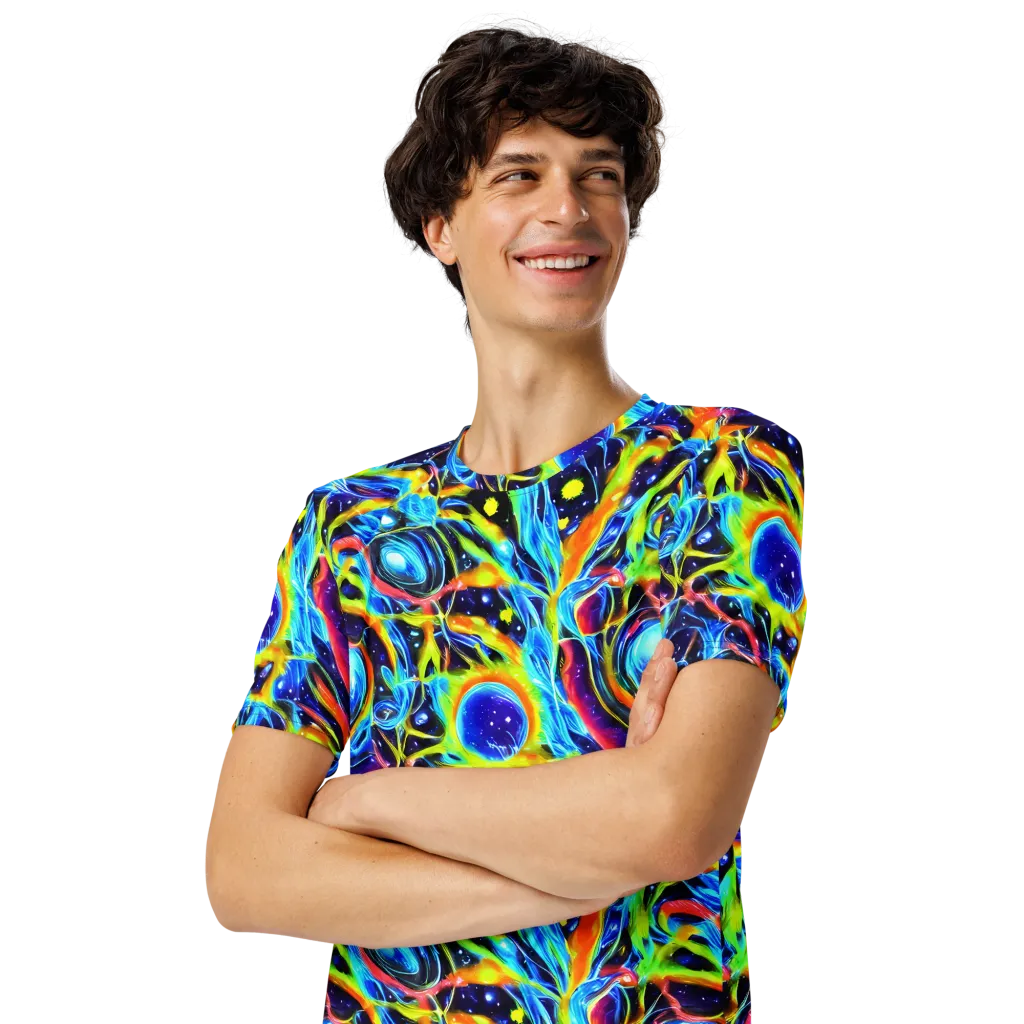 Prism Eclipse on Men's Crew Neck T-Shirt — Left Front