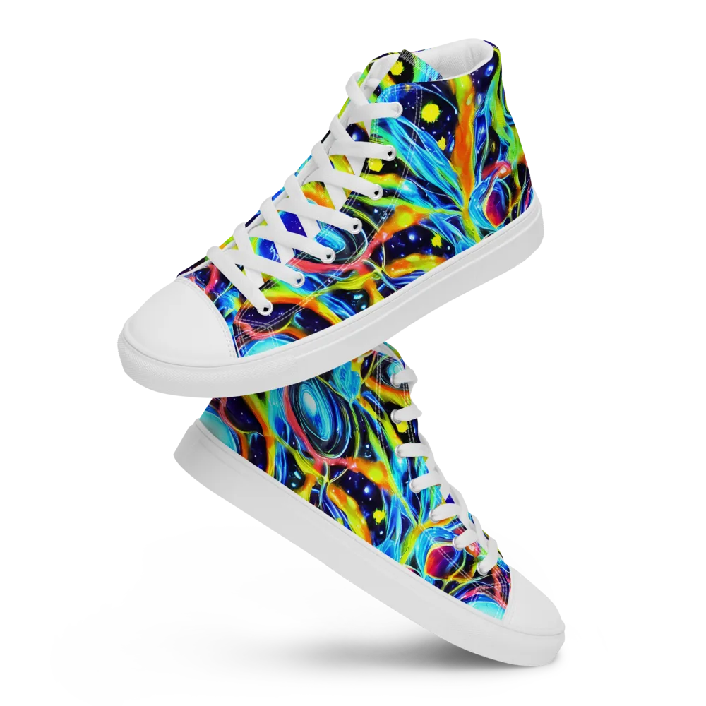 Prism Eclipse on Men's High Top Canvas Shoes — Front