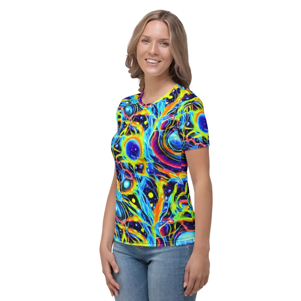 Prism Eclipse on Women's Crew Neck T-Shirt — Left