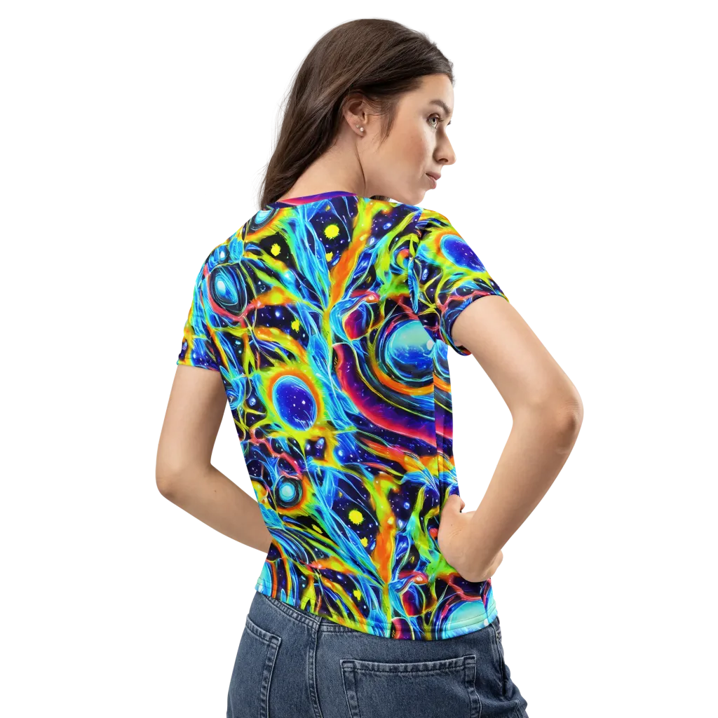 Prism Eclipse on Women's Crew Neck T-Shirt — Back