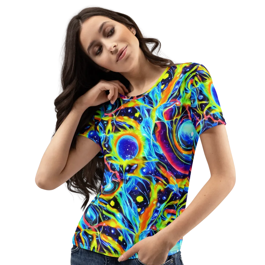 Prism Eclipse on Women's Crew Neck T-Shirt — Left Front