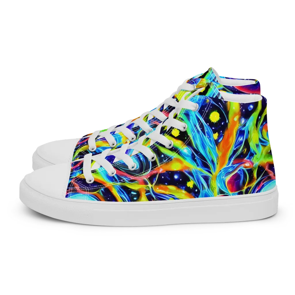 Prism Eclipse on Women's High Top Canvas Shoes — Left