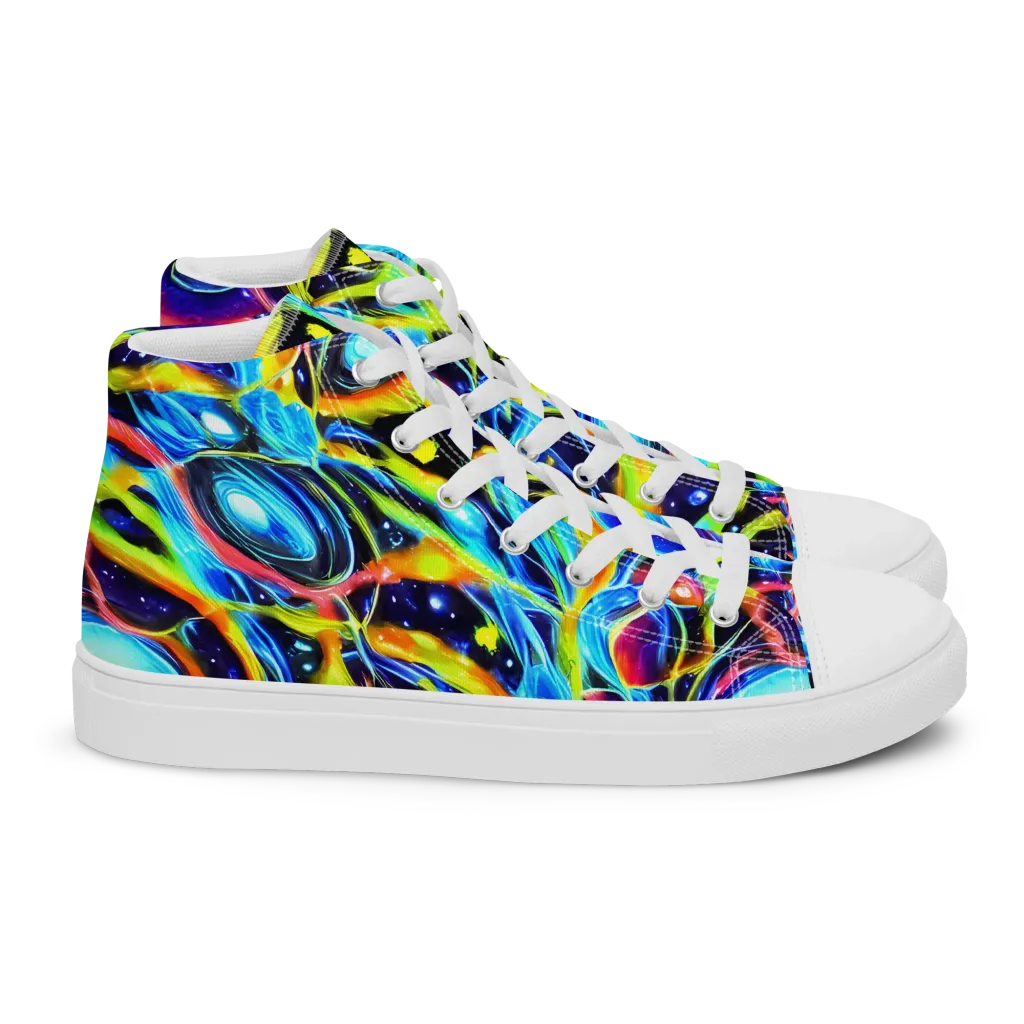 Prism Eclipse on Women's High Top Canvas Shoes — Right