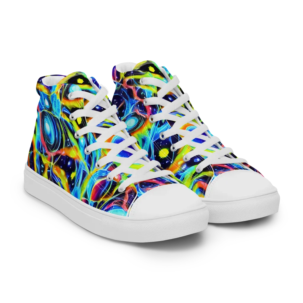 Prism Eclipse on Women's High Top Canvas Shoes — Right Front