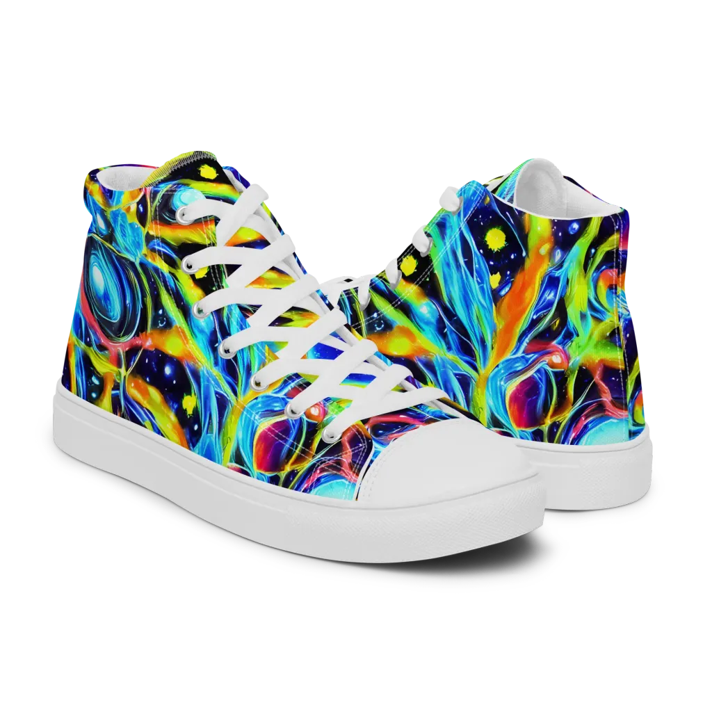 Prism Eclipse on Women's High Top Canvas Shoes — Right
