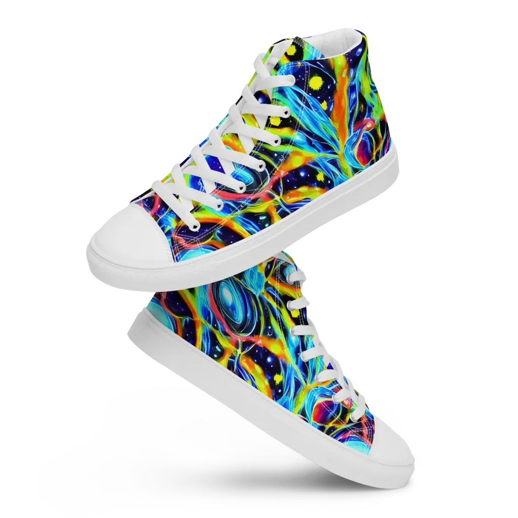 Prism Eclipse on Women's High Top Canvas Shoes — Front
