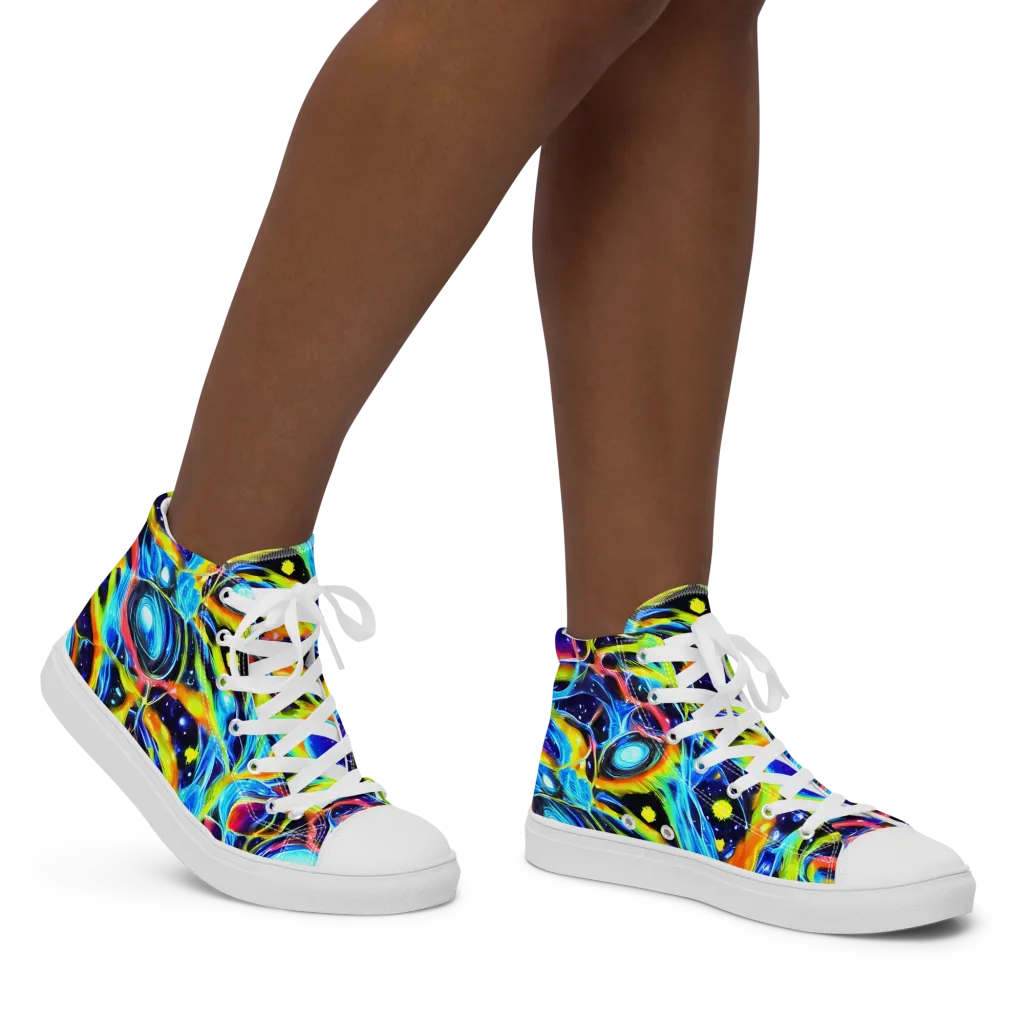 Prism Eclipse on Women's High Top Canvas Shoes — Right