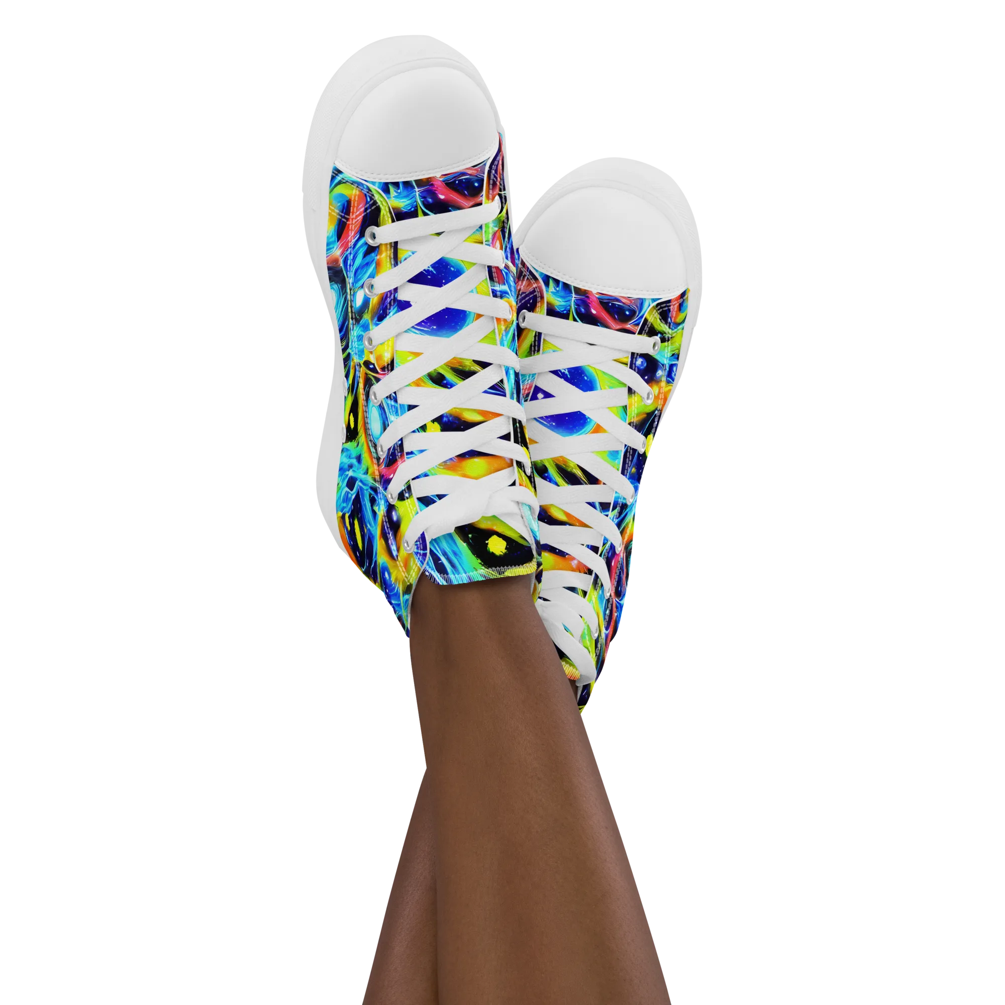 Prism Eclipse on Women's High Top Canvas Shoes — Front
