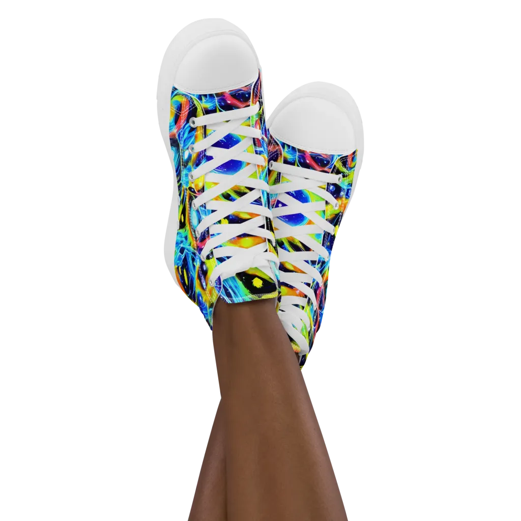 Prism Eclipse on Women's High Top Canvas Shoes — Front