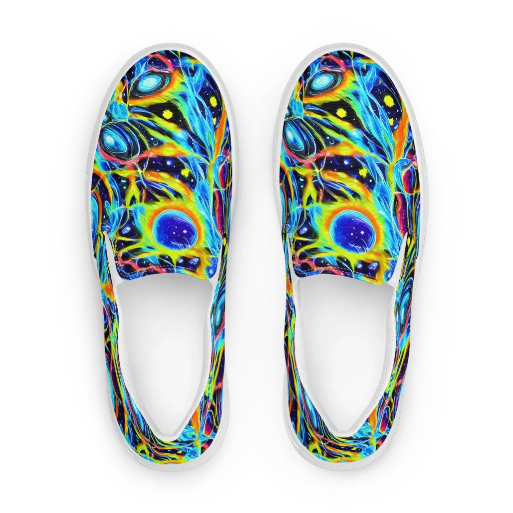Prism Eclipse on Men's Slip-On Canvas Shoes — Front