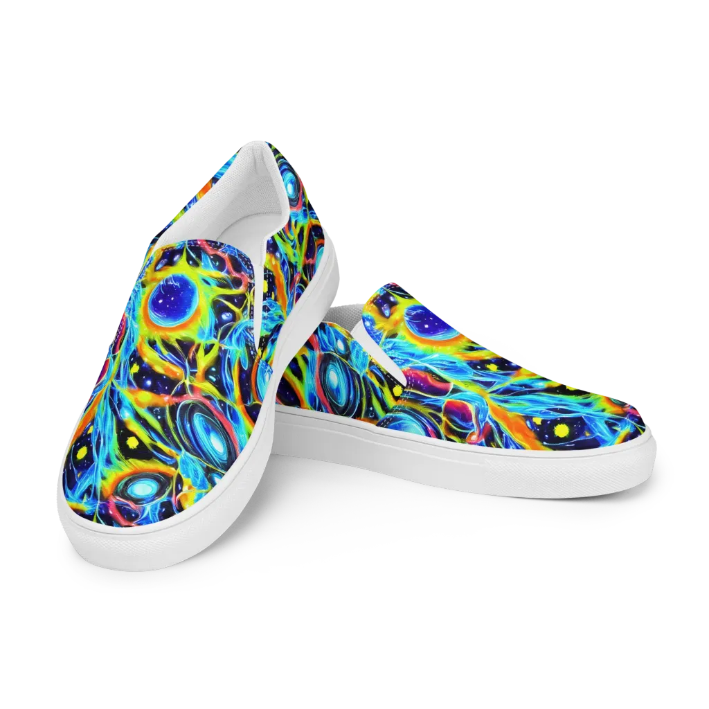 Prism Eclipse on Men's Slip-On Canvas Shoes — Left Front