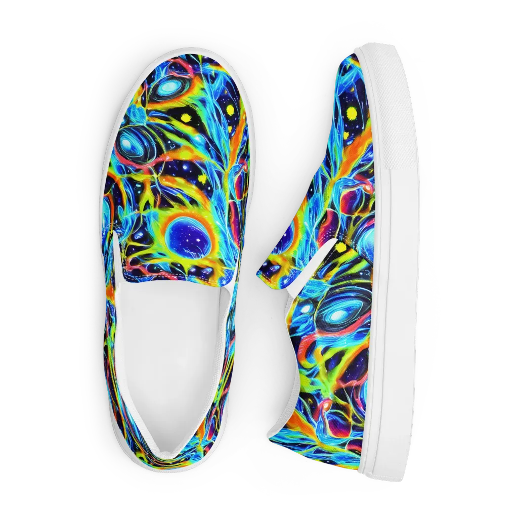 Prism Eclipse on Men's Slip-On Canvas Shoes — Front