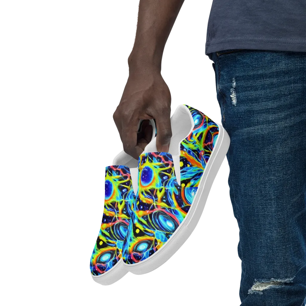 Prism Eclipse on Men's Slip-On Canvas Shoes — Left Front