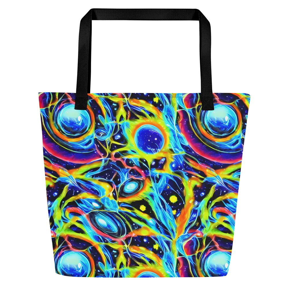 Prism Eclipse on Large Tote Bag W/ Pocket — Front