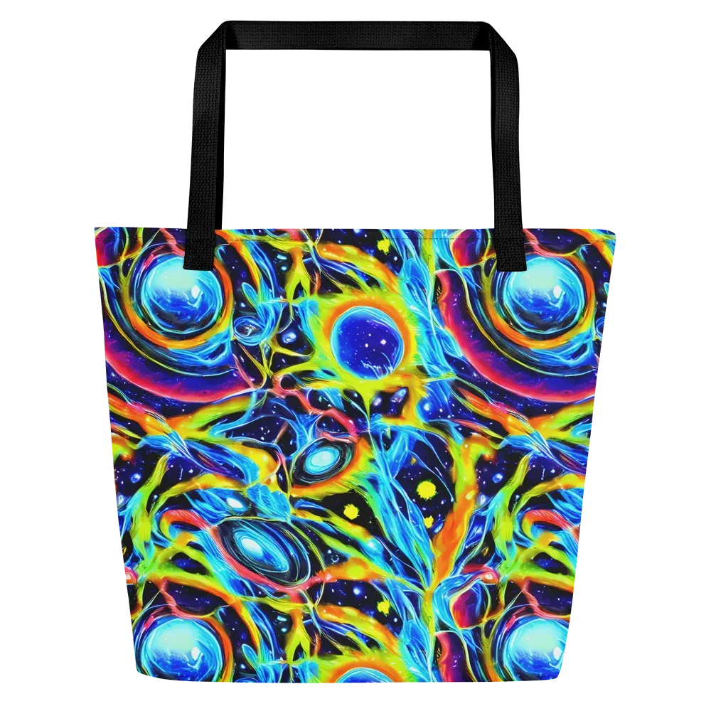 Prism Eclipse on Large Tote Bag W/ Pocket — Front