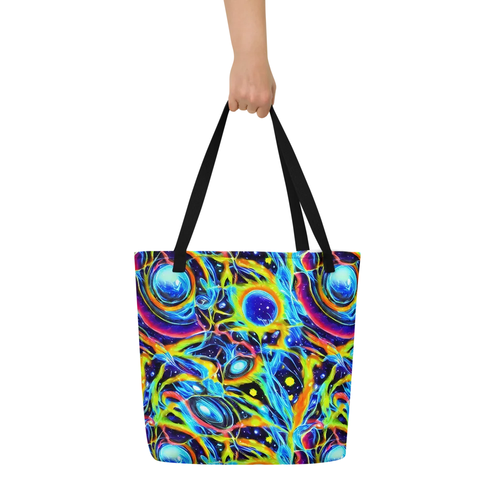 Prism Eclipse on Large Tote Bag W/ Pocket — Front