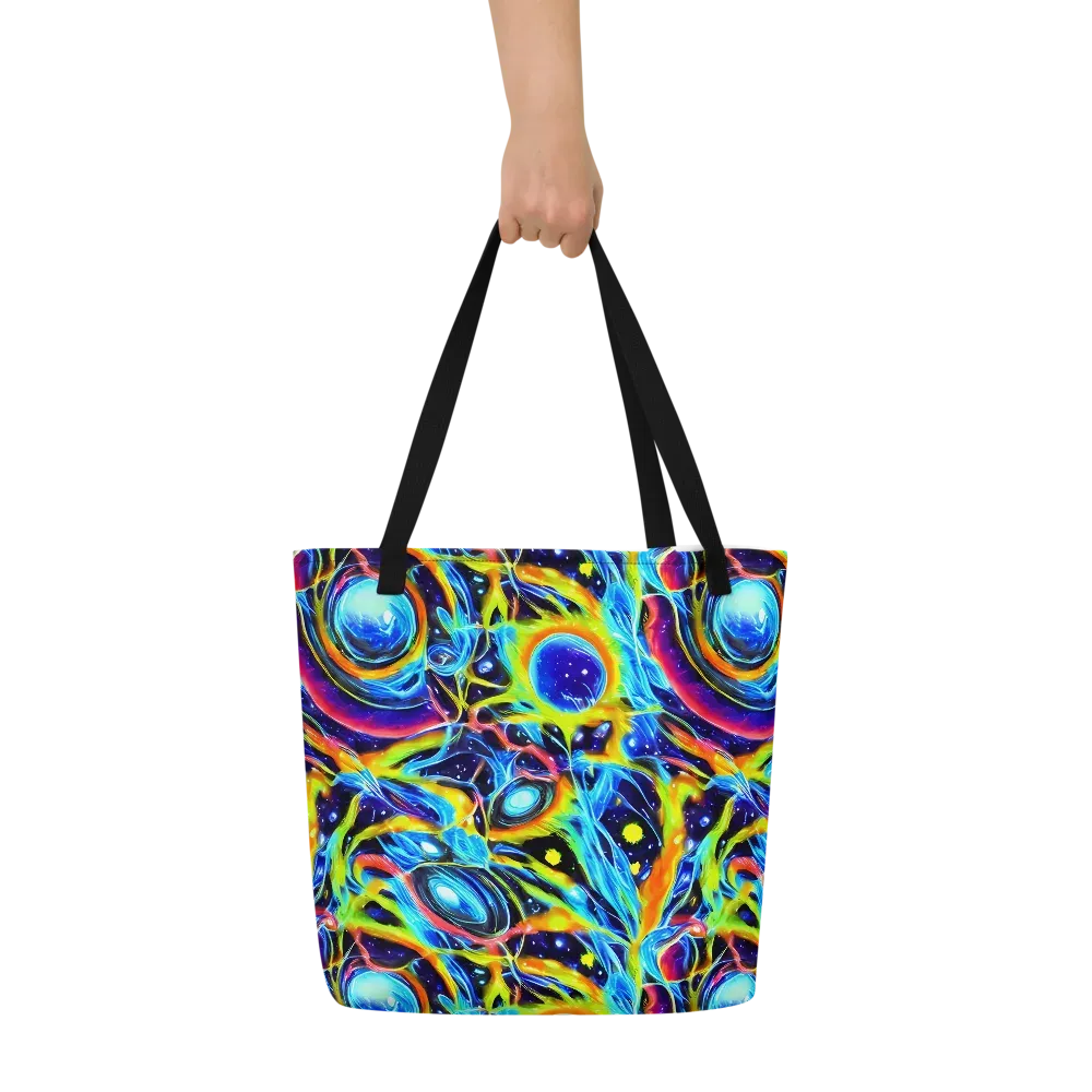 Prism Eclipse on Large Tote Bag W/ Pocket — Front