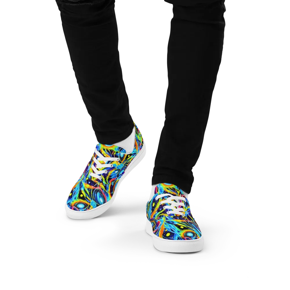 Prism Eclipse on Men's Lace-Up Canvas Shoes — Front