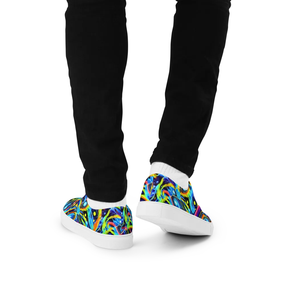 Prism Eclipse on Men's Lace-Up Canvas Shoes — Back