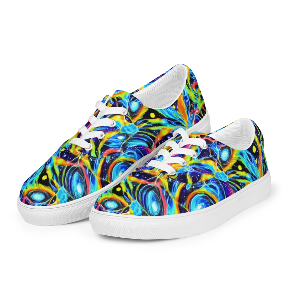Prism Eclipse on Men's Lace-Up Canvas Shoes — Left Front