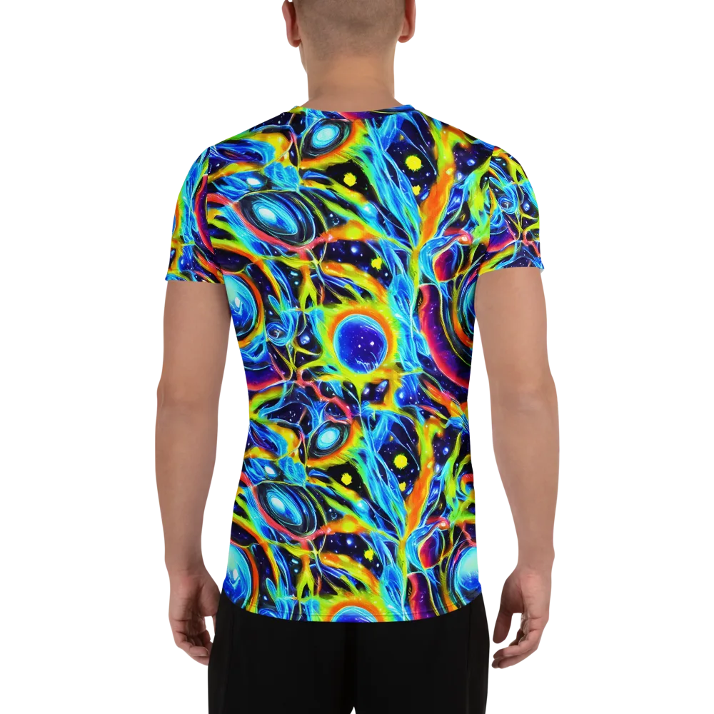 Prism Eclipse on Men's Athletic T-Shirt — Back