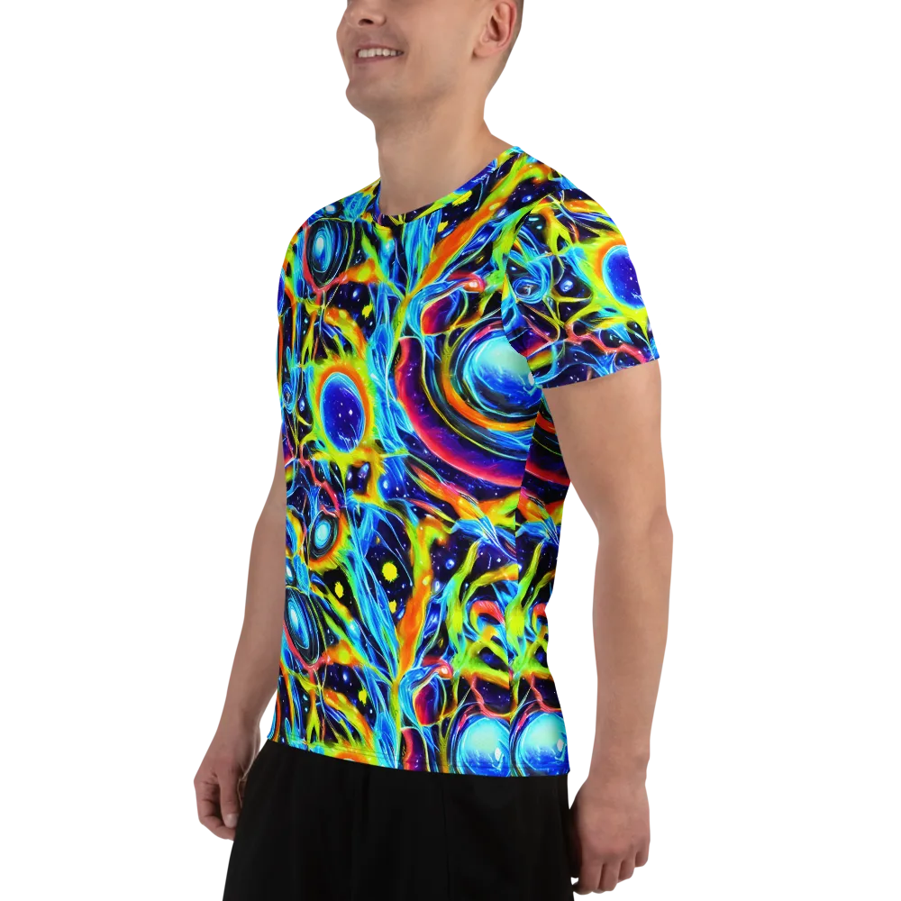 Prism Eclipse on Men's Athletic T-Shirt — Left
