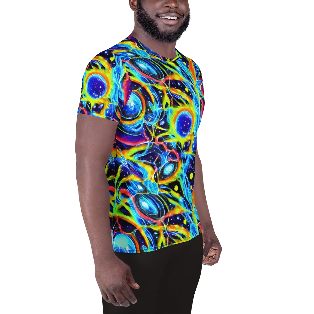 Prism Eclipse on Men's Athletic T-Shirt — Right