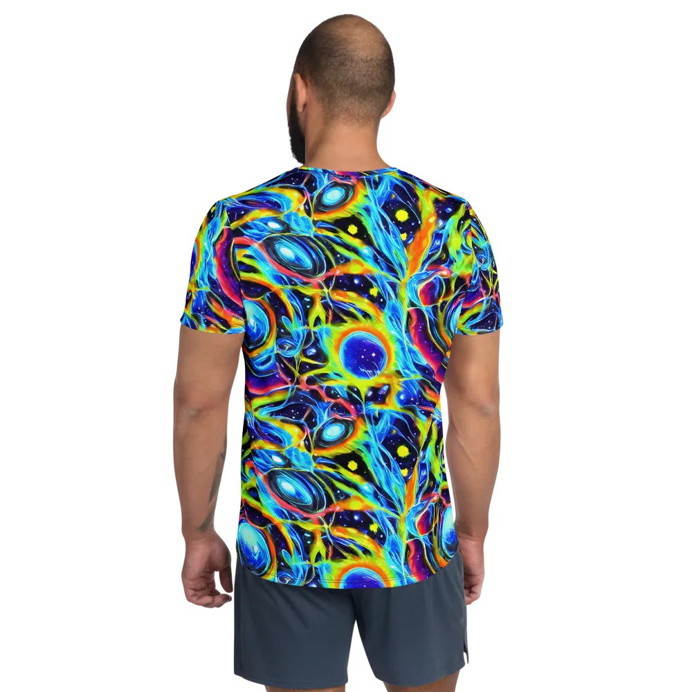 Prism Eclipse on Men's Athletic T-Shirt — Back