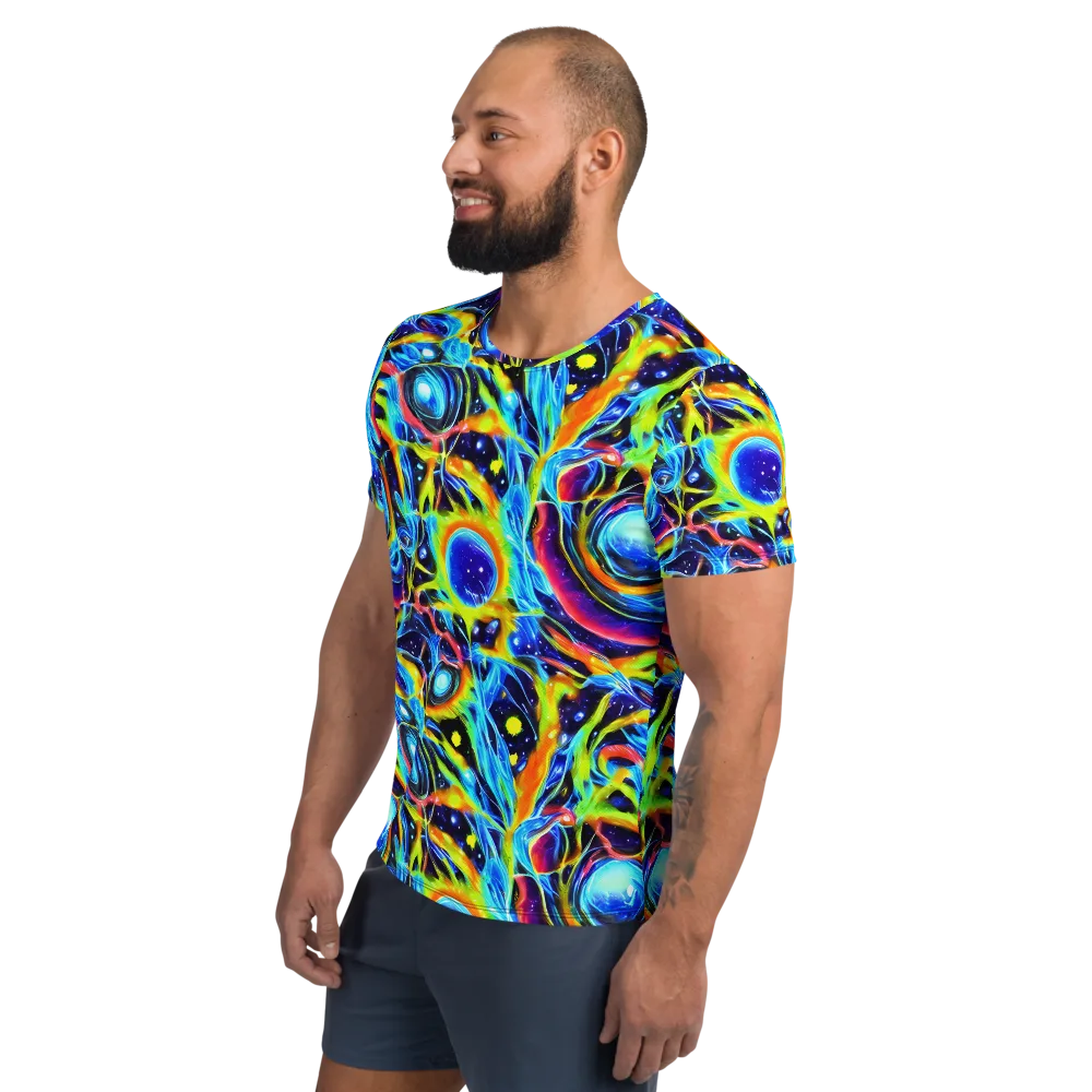 Prism Eclipse on Men's Athletic T-Shirt — Left
