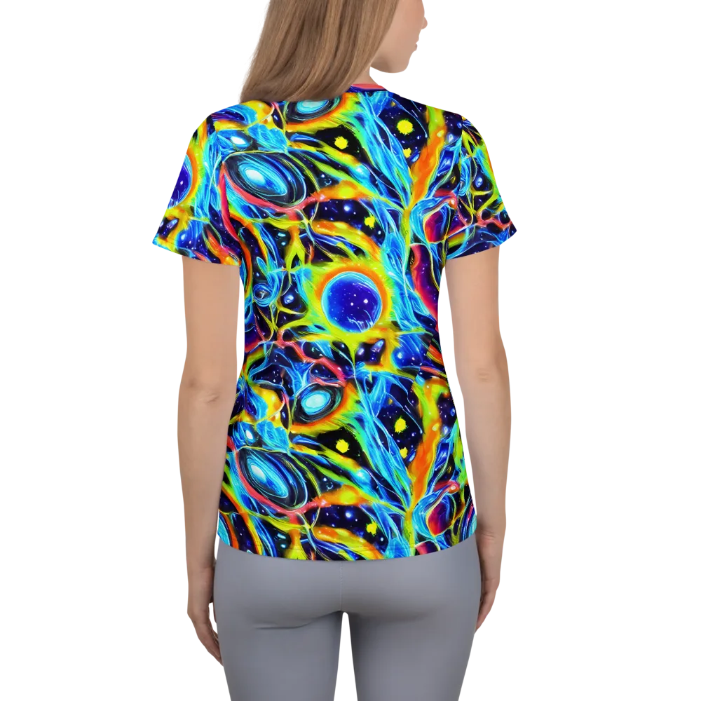 Prism Eclipse on Women's Athletic T-Shirt — Back