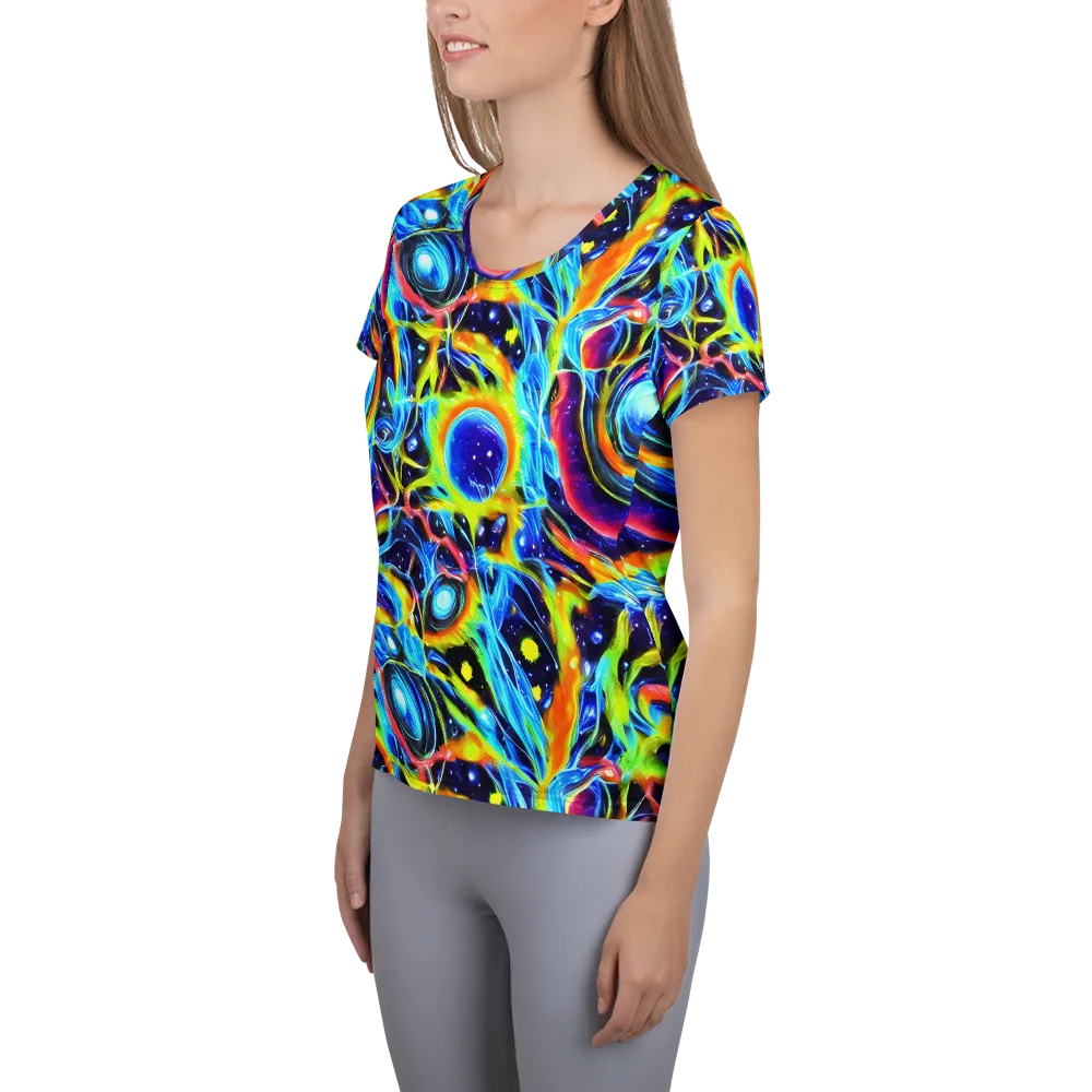 Prism Eclipse on Women's Athletic T-Shirt — Left
