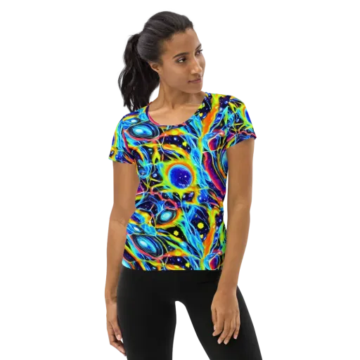 Prism Eclipse on a Women's Athletic T-Shirt