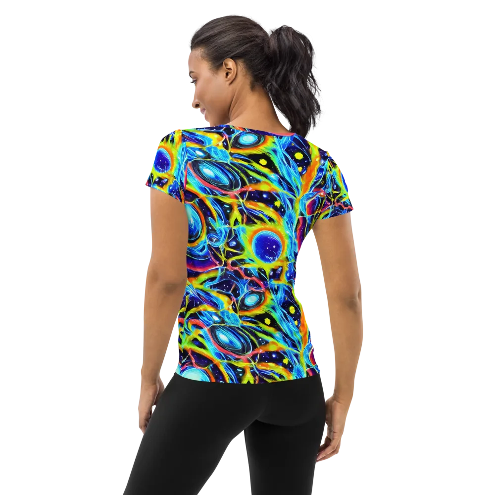 Prism Eclipse on Women's Athletic T-Shirt — Back