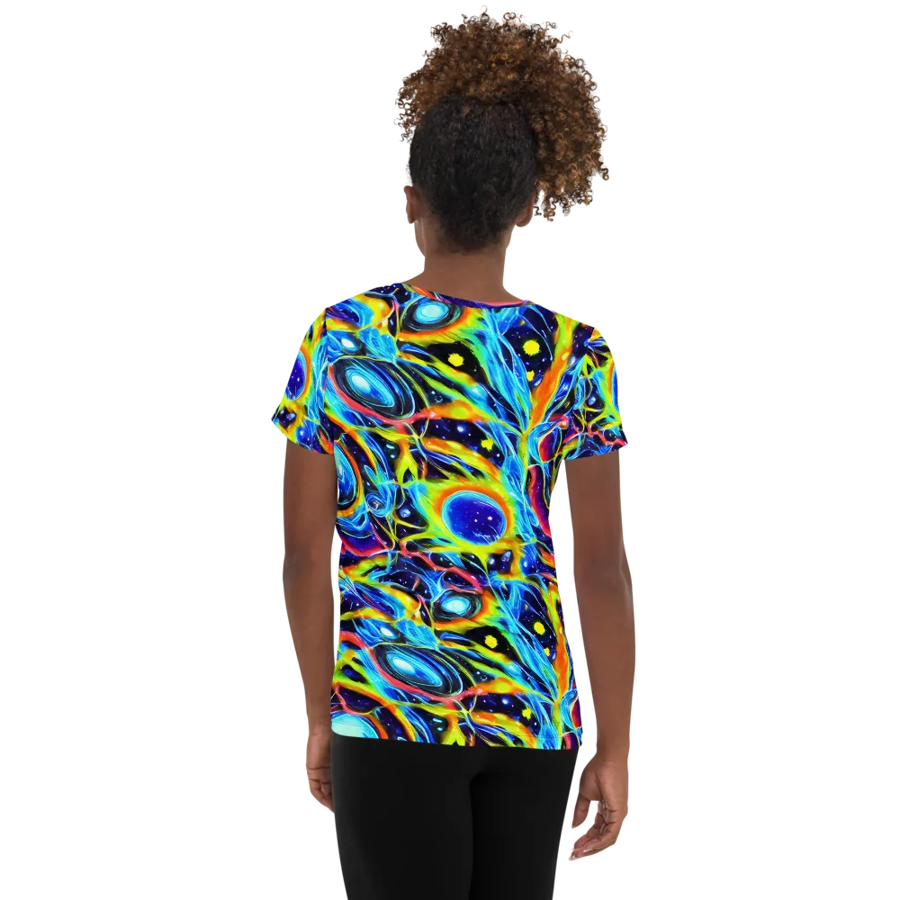 Prism Eclipse on Women's Athletic T-Shirt — Back