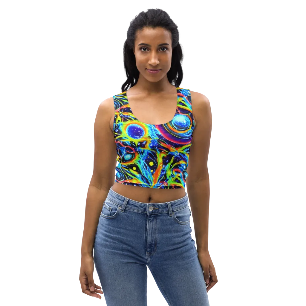 Prism Eclipse on Crop Top — Front