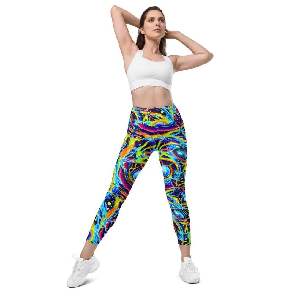 Prism Eclipse on Leggings with Pockets — Front