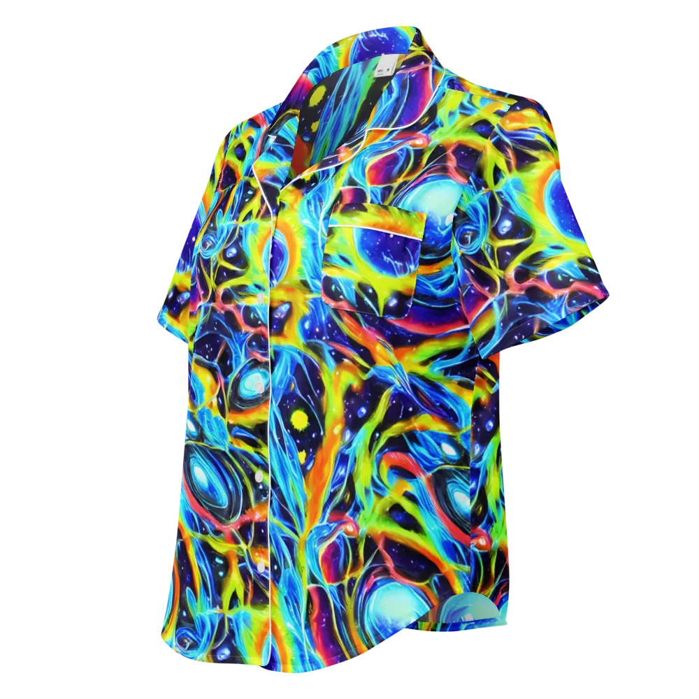 Prism Eclipse on Women's Short Sleeve Pajama Top — Left Front