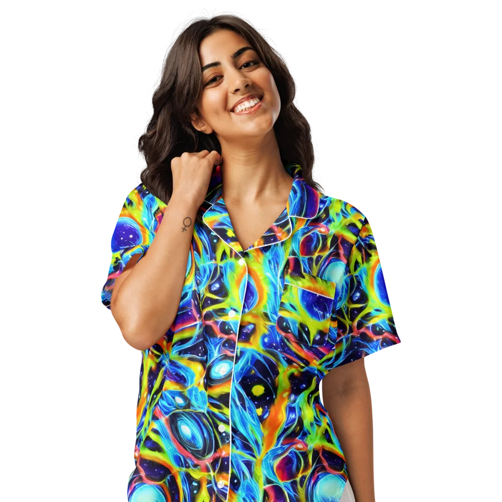 Prism Eclipse on Women's Short Sleeve Pajama Top — Front