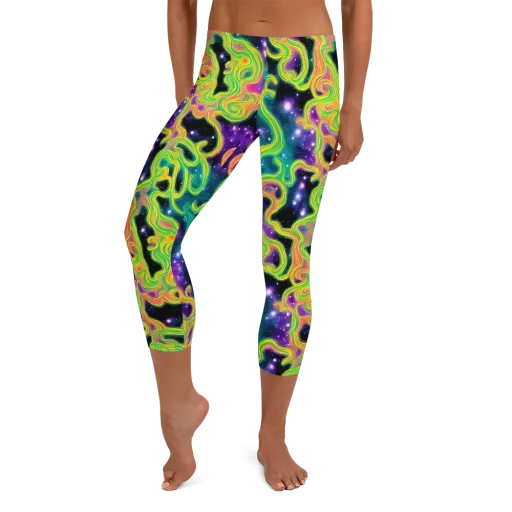 Cosmic Serpentine on a Capri Leggings
