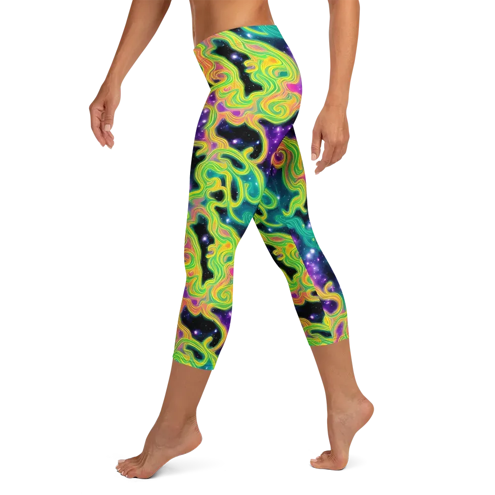 Cosmic Serpentine on Capri Leggings — Left