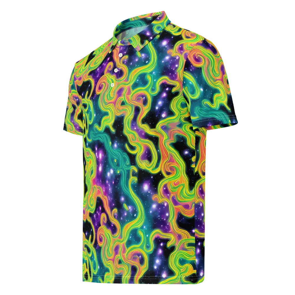 Cosmic Serpentine on Men's Slim Fit Polo Shirt — Left Front