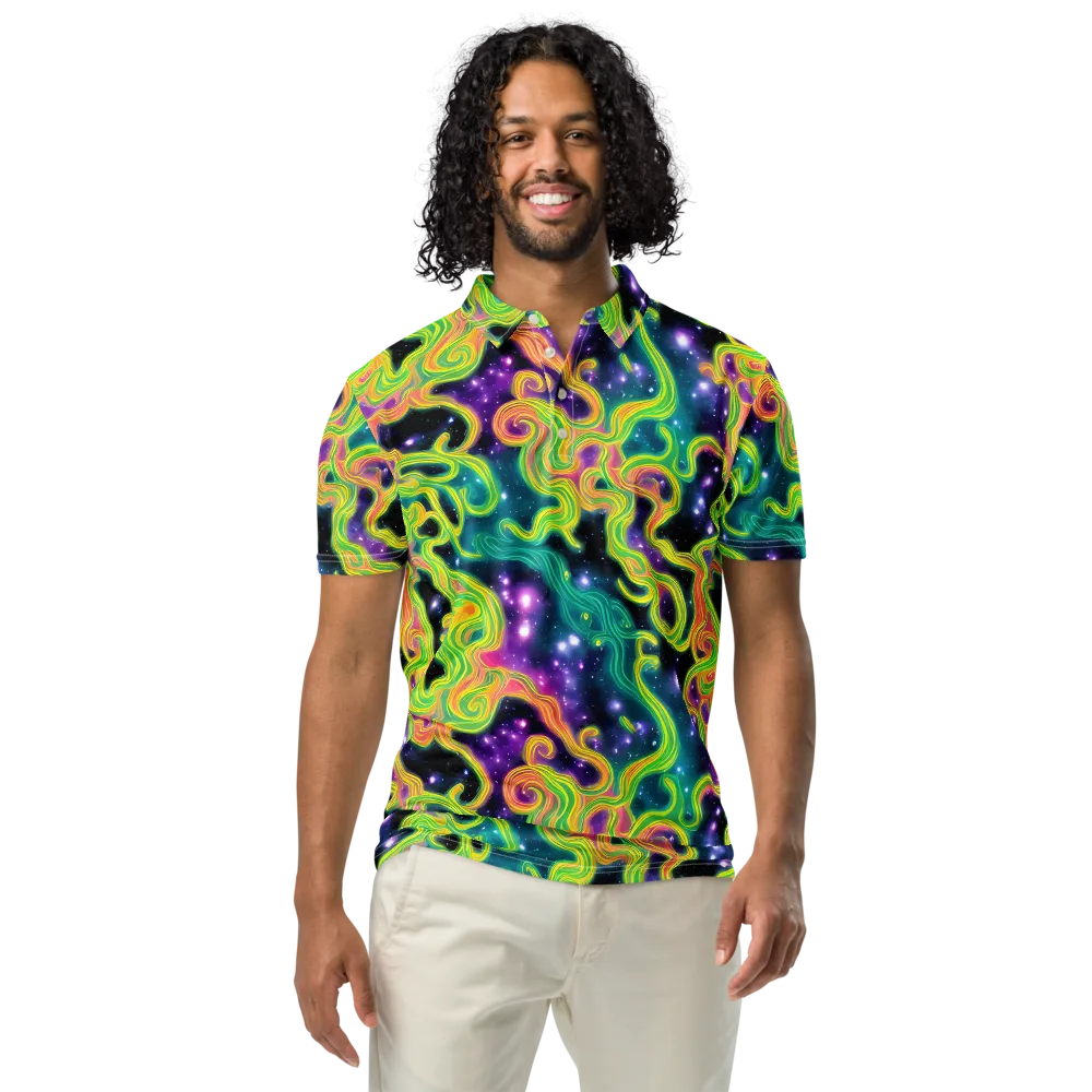 Cosmic Serpentine on Men's Slim Fit Polo Shirt — Front