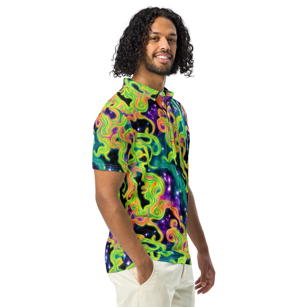 Cosmic Serpentine on Men's Slim Fit Polo Shirt — Right Front