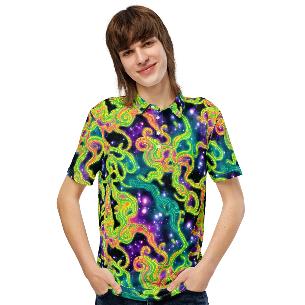 Cosmic Serpentine on Men's Slim Fit Polo Shirt — Front