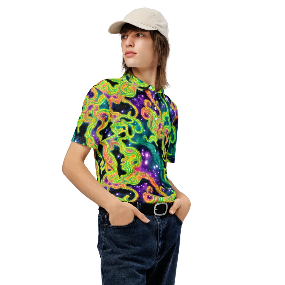 Cosmic Serpentine on Men's Slim Fit Polo Shirt — Right Front
