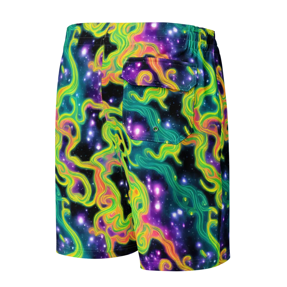 Cosmic Serpentine on Men's Board Shorts — Back
