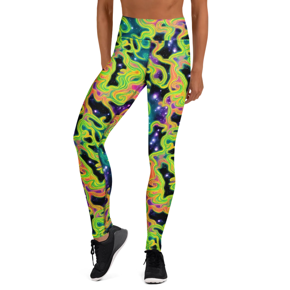 Cosmic Serpentine on Yoga Leggings — Front