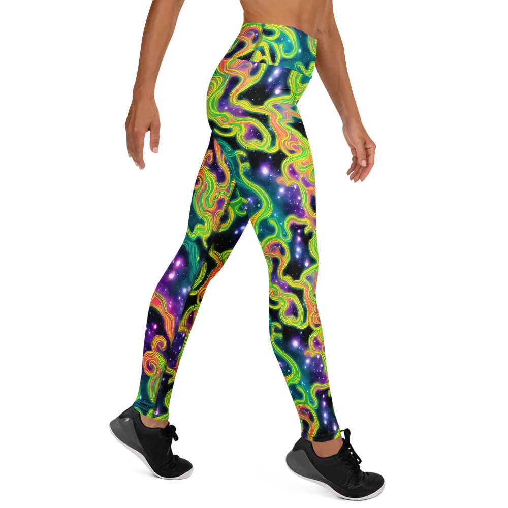 Cosmic Serpentine on Yoga Leggings — Right