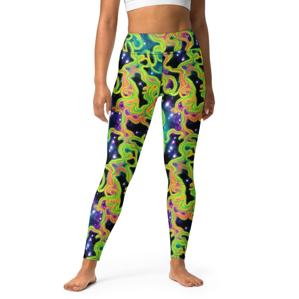 Cosmic Serpentine on Yoga Leggings — Front