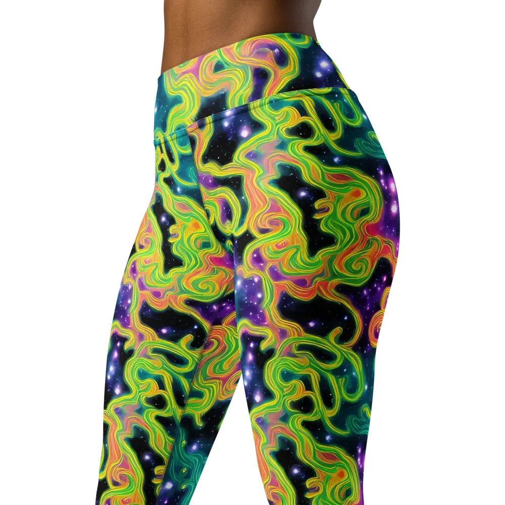 Cosmic Serpentine on Yoga Leggings — Left Front